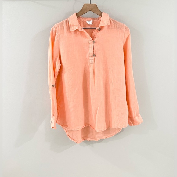 Sigrid Olsen Linen Tunic Orange Size Small - Picture 1 of 5